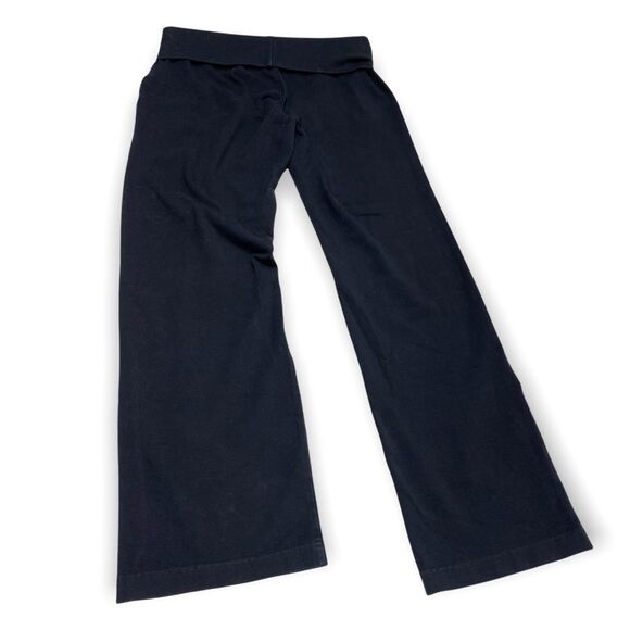 Lands End Women's High Waist Foldover Active Pants size XS Black - Picture 2 of 7